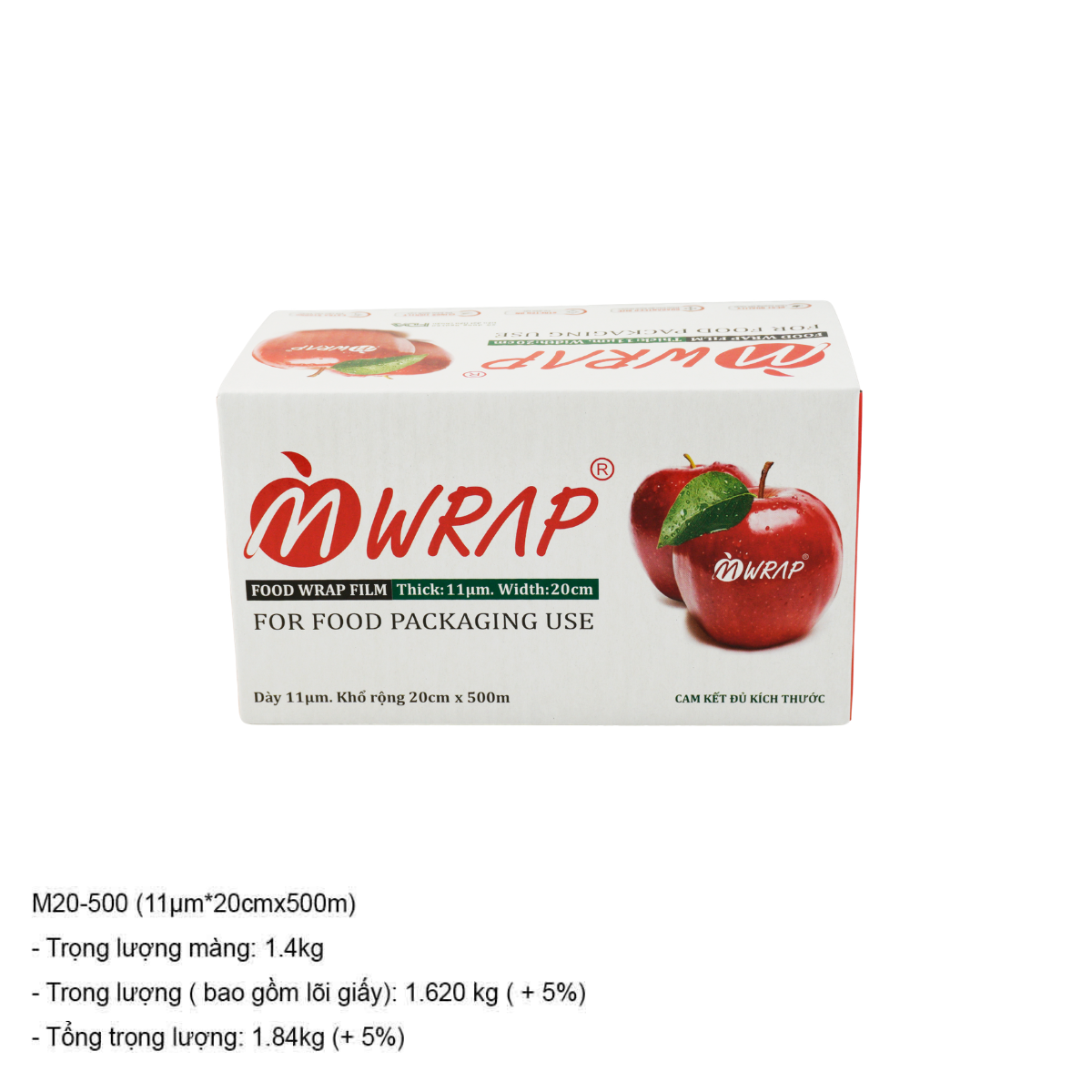 Hộp Màng Bọc thực phẩm Mwrap 20cm x 500m